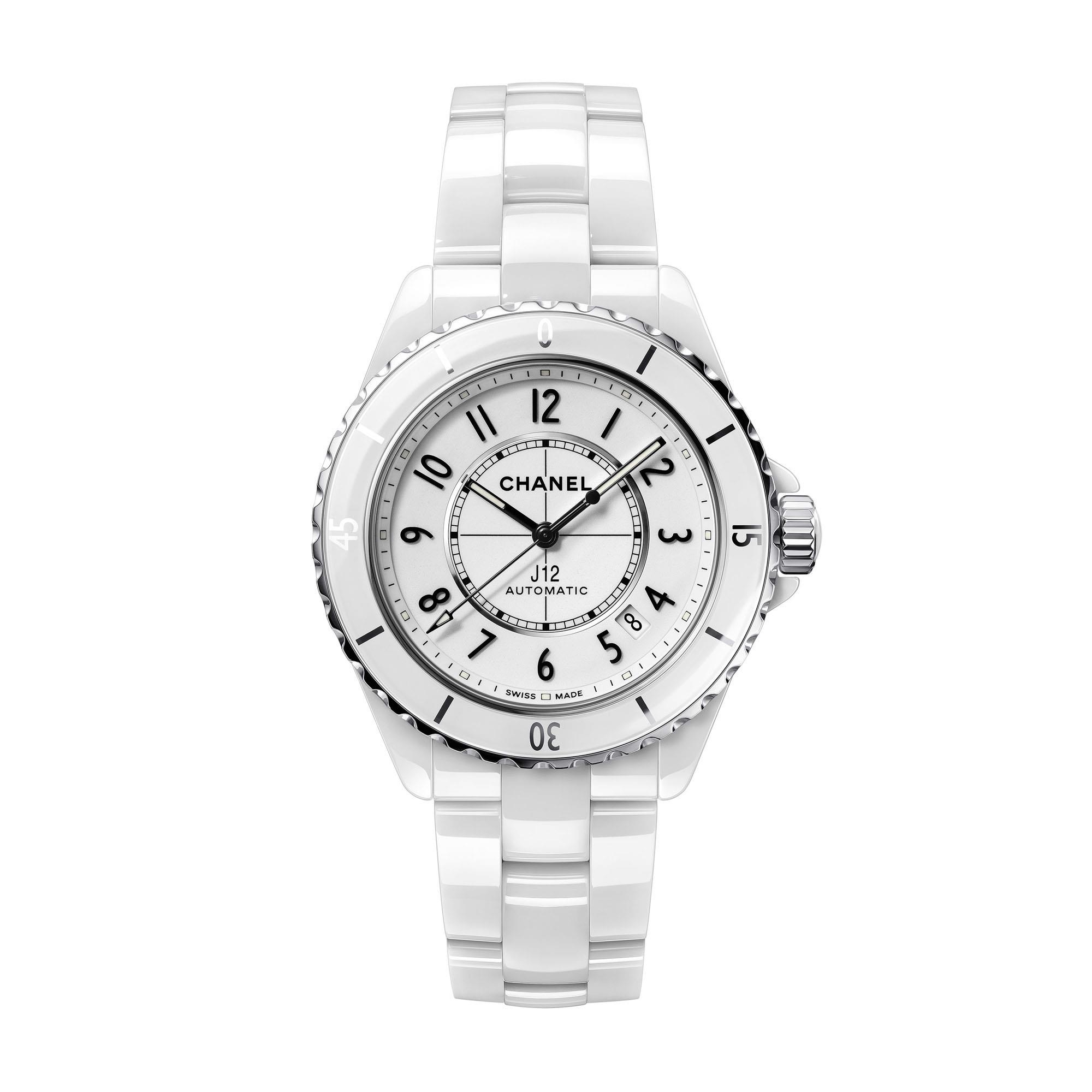 CHANEL J12 38mm White Ceramic and Steel Watch