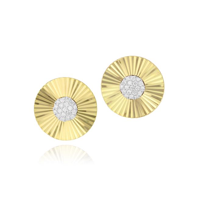 Phillips House Aura 14k Yellow Gold Diamond Large Stud Earrings