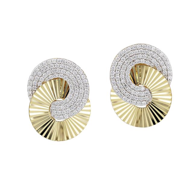 Phillips House Aura 14k Yellow Gold Large Interlock Stud Earrings