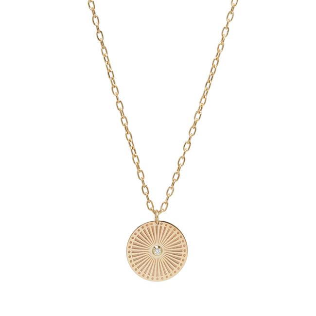 Zoe Chicco 14k Yellow Gold Medium Sunbeam Medallion