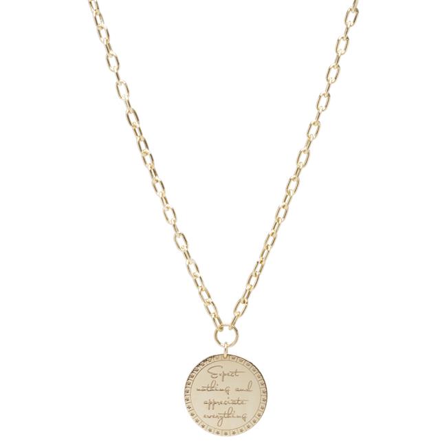 Zoe Chicco 14k Yellow Gold Large Mantra Pendant