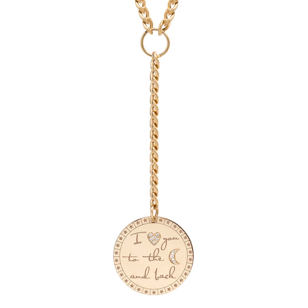 Zoe Chicco 14k Love You to The Moon and Back Pendant Necklace