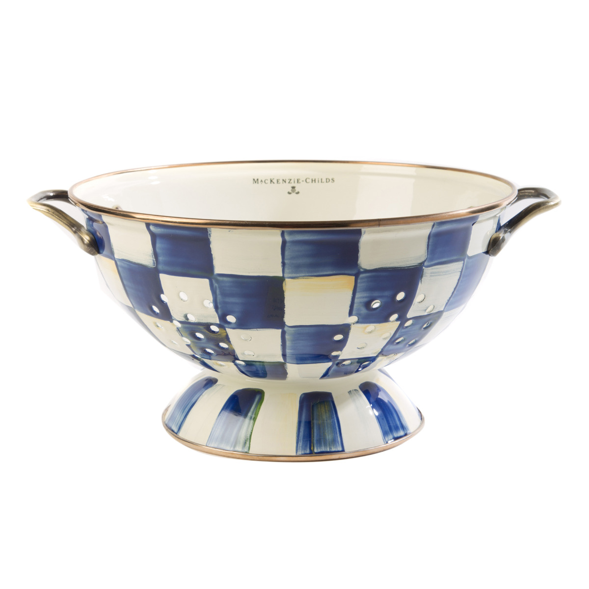 Mackenzie-Childs Royal Check Large Colander