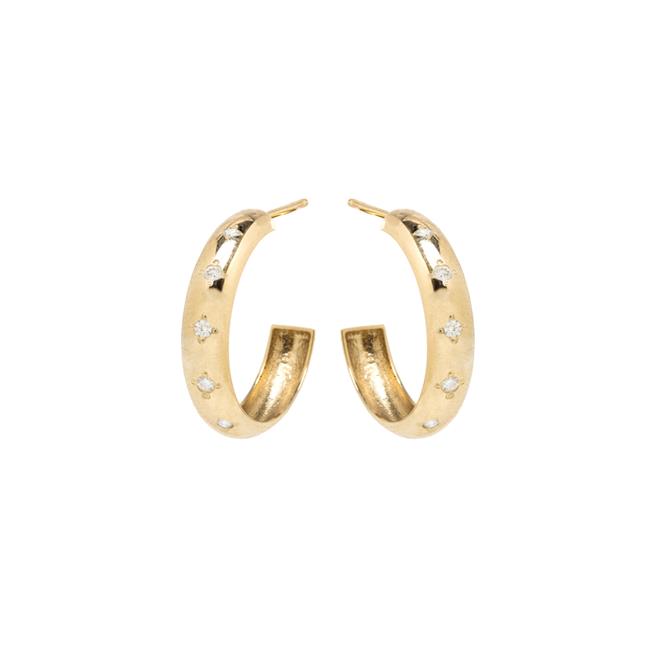 Zoe Chicco 14k Yellow Gold Half Round Hoop Earrings