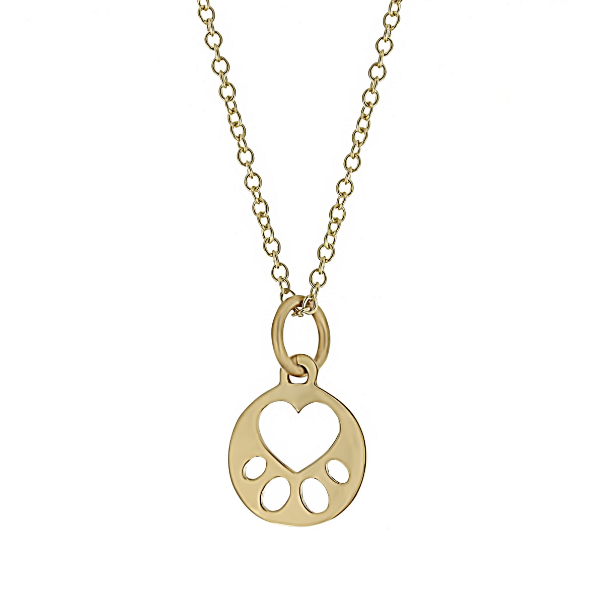 Our Cause for Paws 14k Mini Paw Pendant Necklace