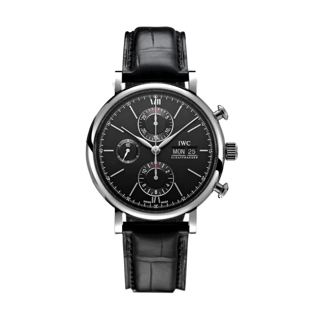 IWC Schaffhausen Portofino Chronograph Steel Black 42mm