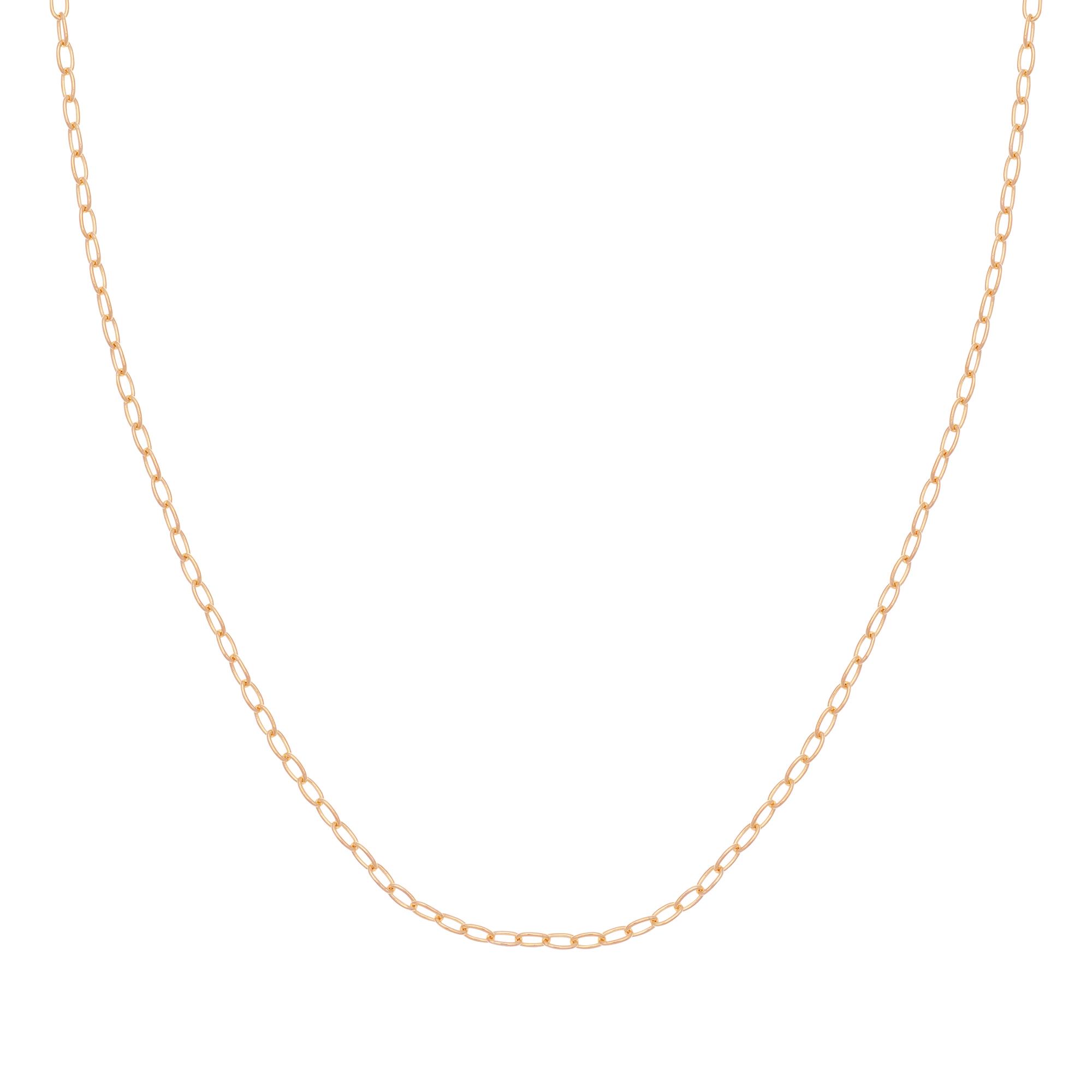 London Collection 14k Rose Gold 2.07mm Forzentina Oval Link Chain 16"