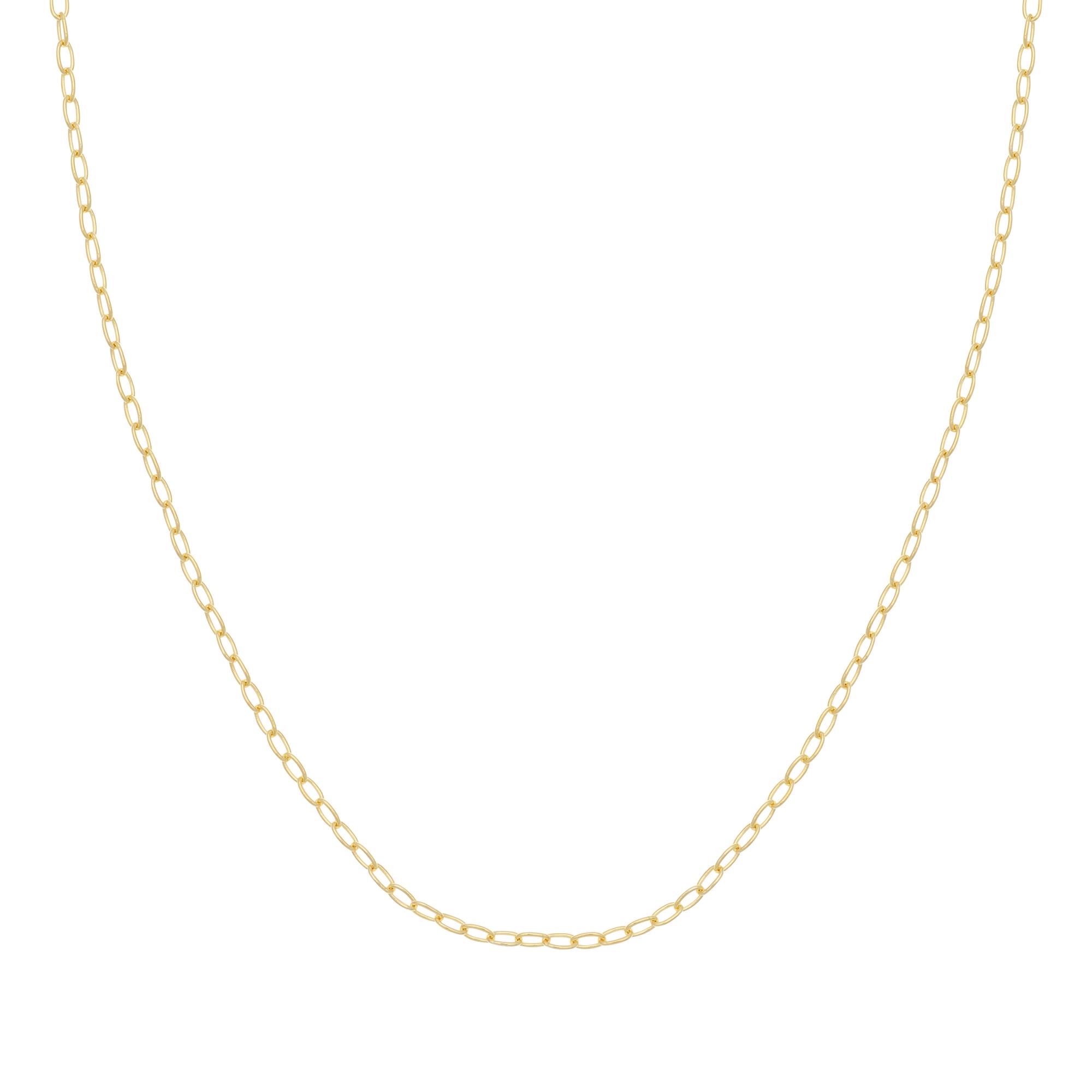 London Collection 14k Yellow Gold 2.07mm Oval Link Forzentina 20 Inch Necklace