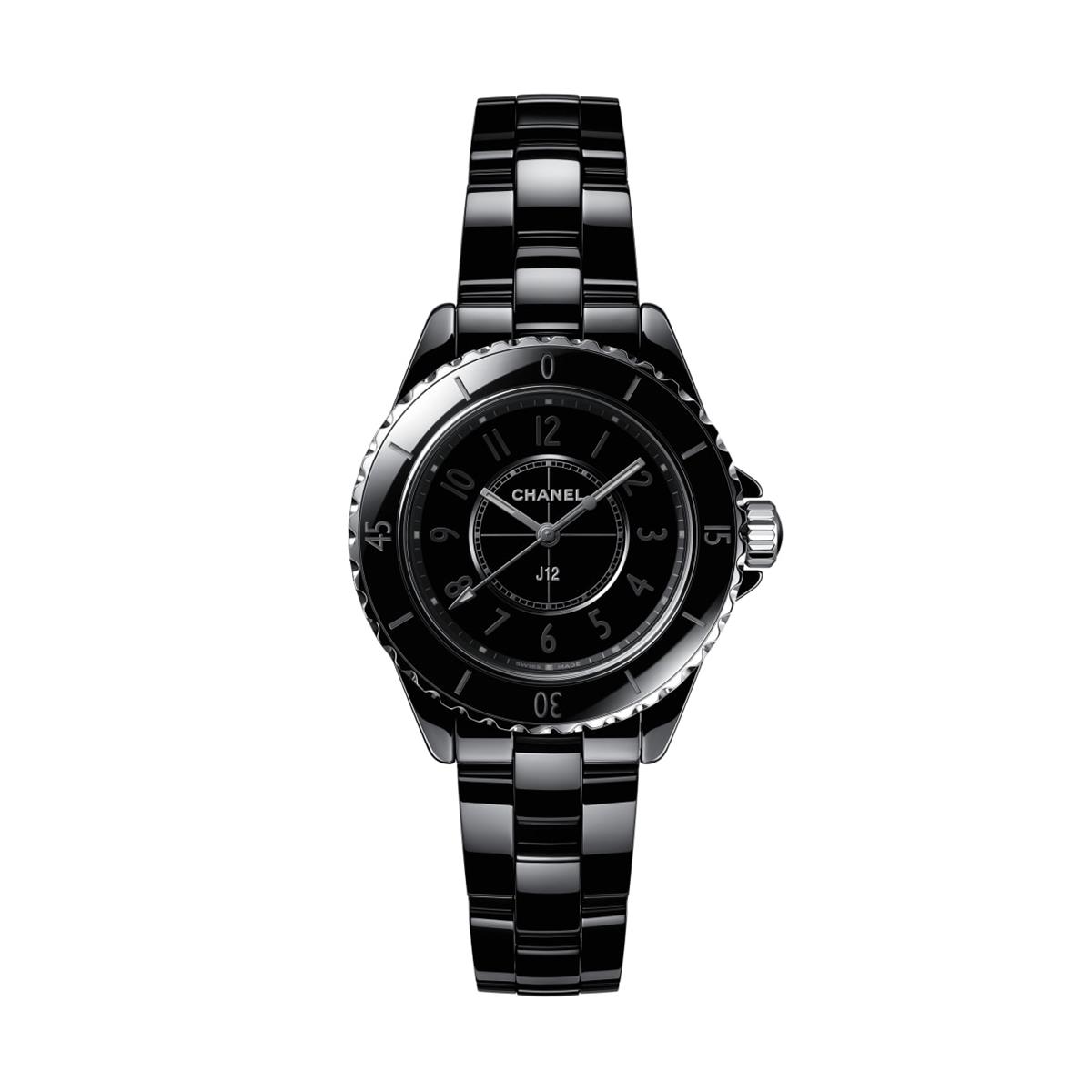 CHANEL J12 Phantom Quartz 33mm Black Ceramic Ladies Watch