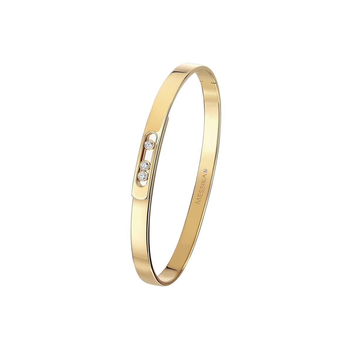 Messika Move Noa 18k Gold Diamond Bangle Bracelet