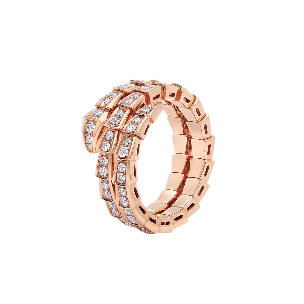 Bvlgari Serpenti Viper Ring Full Pave