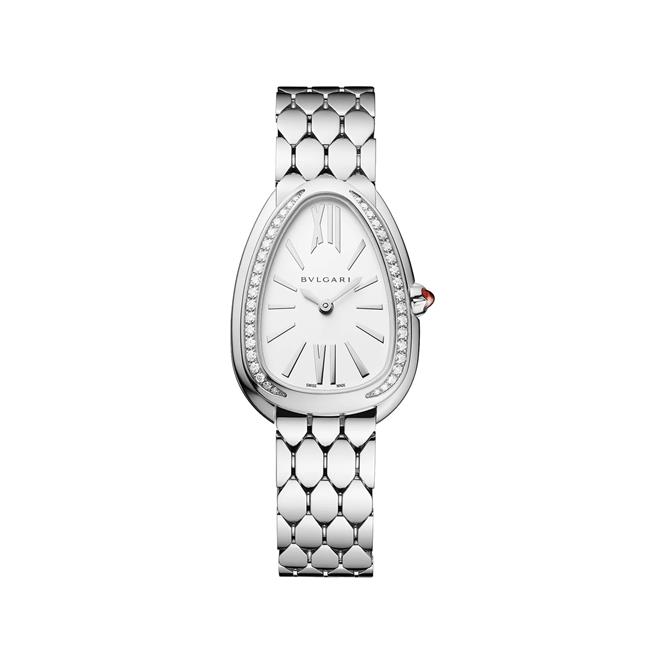 Bvlgari Serpenti Sudettori Stainless Steel and Diamonds