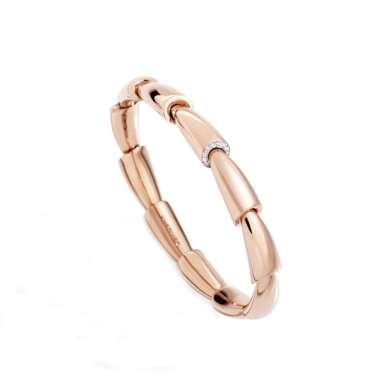 Vhernier Calla Media 18k Rose Gold Diamond Bracelet