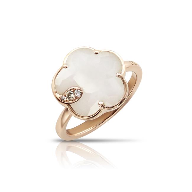 Pasquale Bruni Petit Joli 18k Rose Gold And White Agate Ring