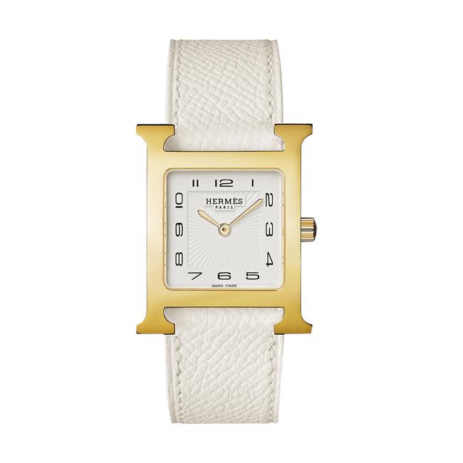 Hermes Heure H Gold Plated Steel