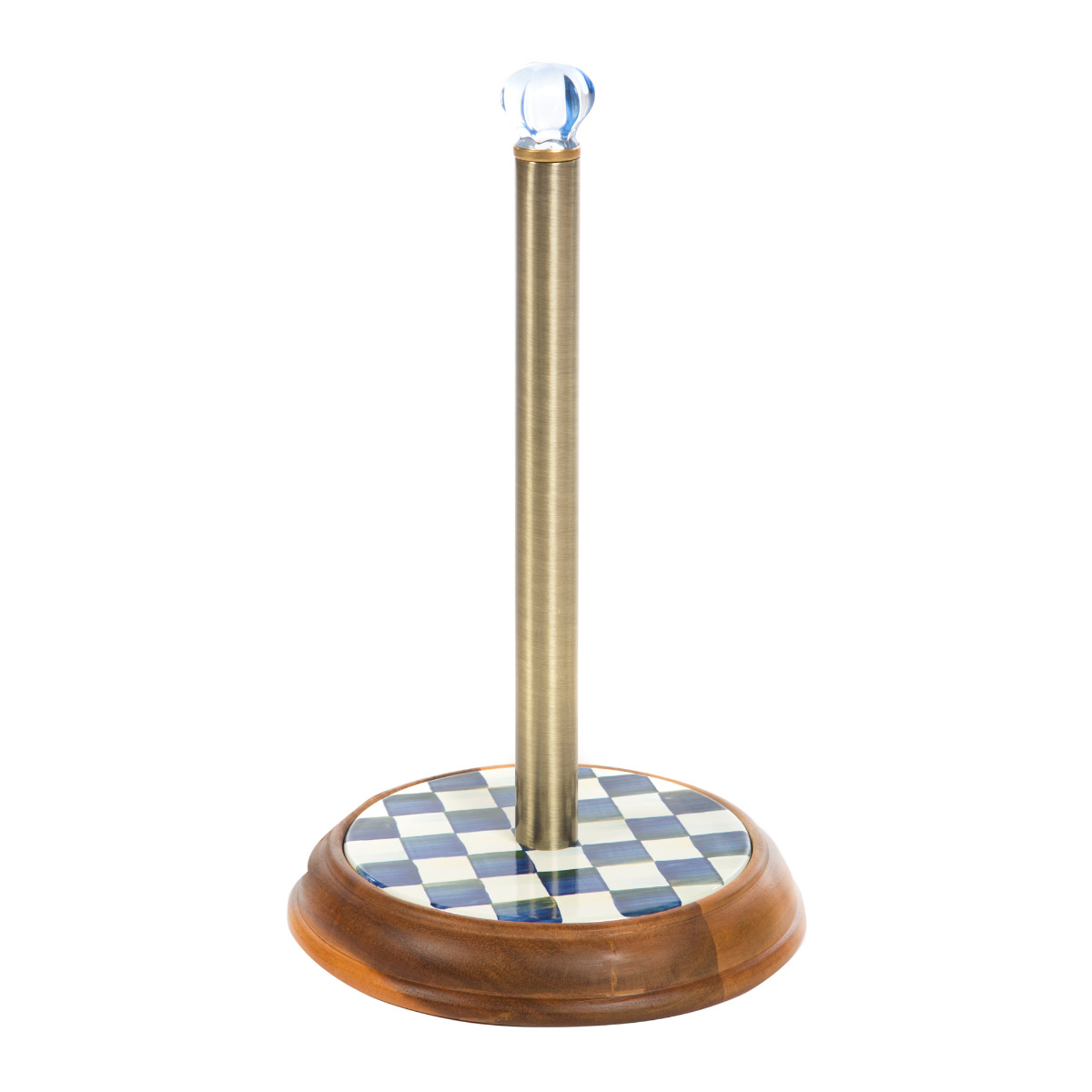 Mackenzie-Childs Royal Check Wood Paper Towel Holder