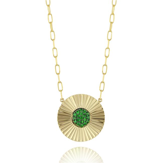 Phillips House Aura 14k Yellow Gold Tsavorite Necklace