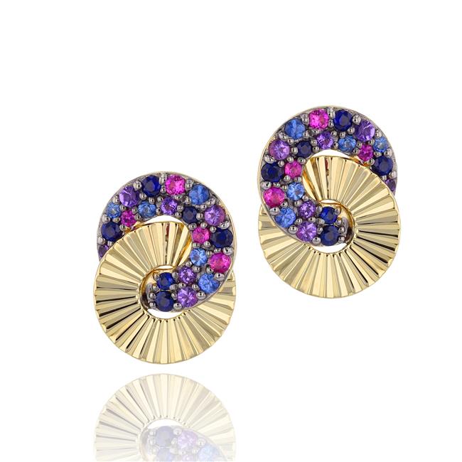 Phillips House Aura 14k Yellow Gold Dusk Mini Interlocking Studs