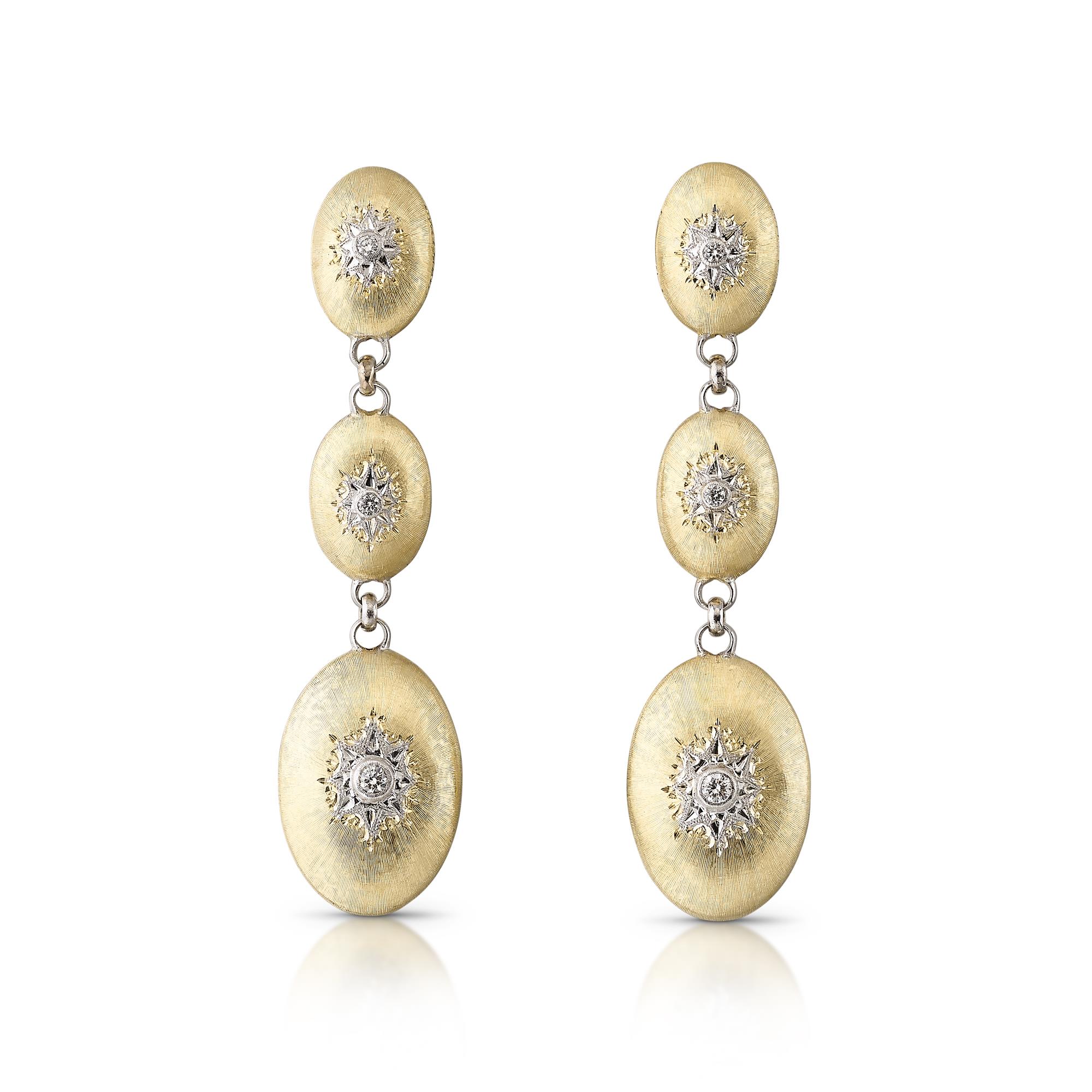 Buccellati Macri Classica Yellow Gold Pendant Earrings