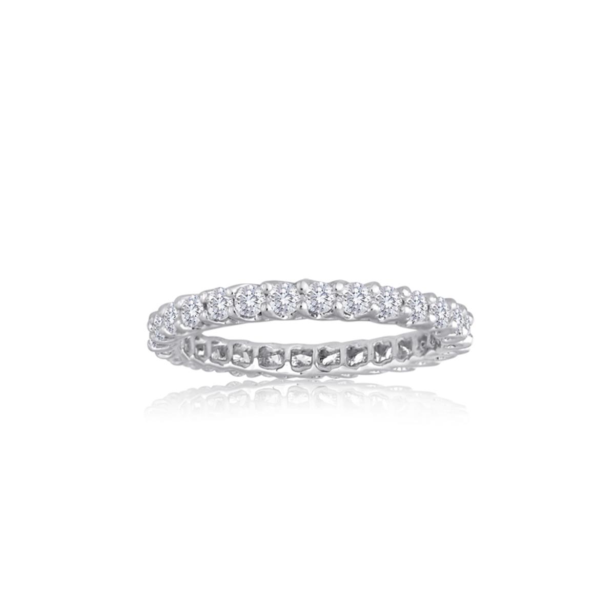 TWO by London Platinum Diamond Weave Eternity Band