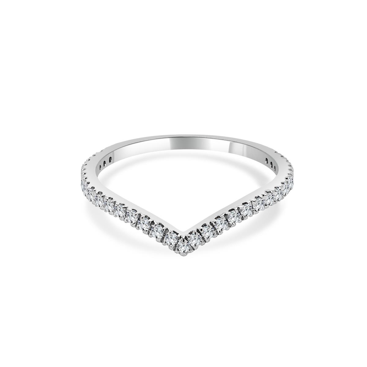 TWO by London 14k Diamond V-Shape Band