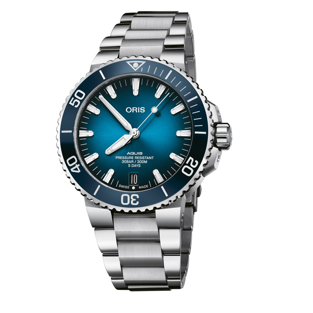 Oris Aquis Date Calibre 400 Steel Blue Dial Automatic