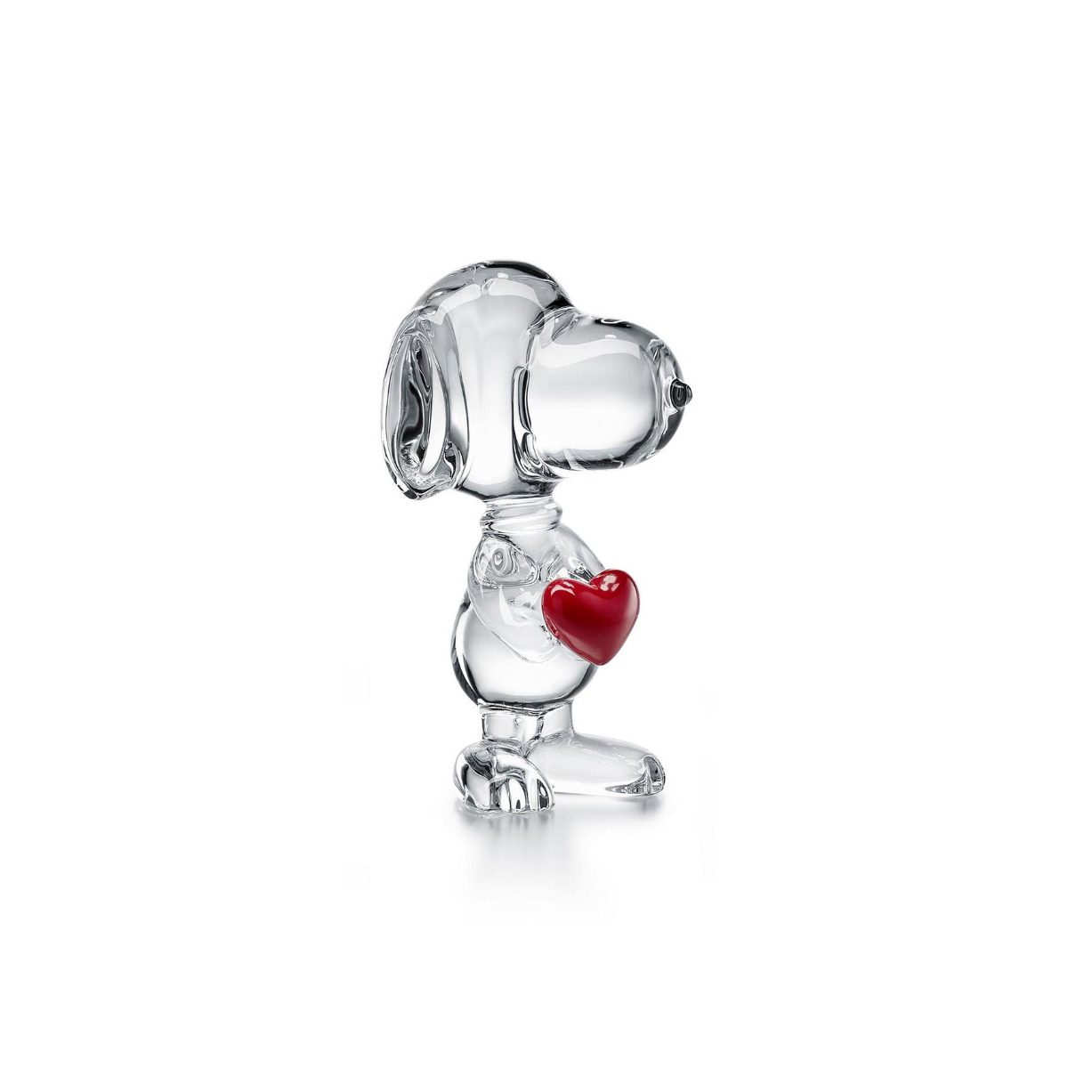 Baccarat Snoopy Heart Figurine