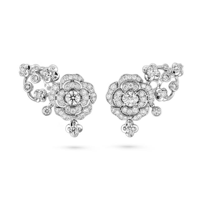 CHANEL Bouton De Camelia Earrings