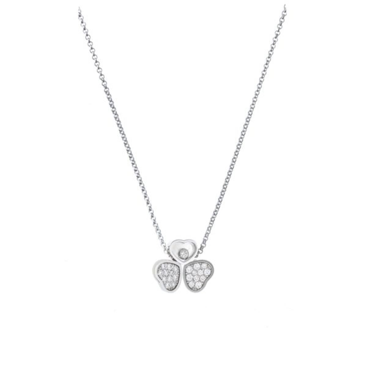 Chopard Happy Hearts Wings 18k Diamond Heart Necklace