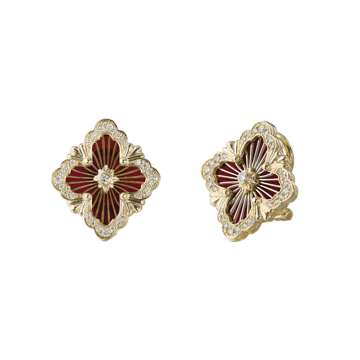 Buccellati Opera Tulle 18k Button Earrings