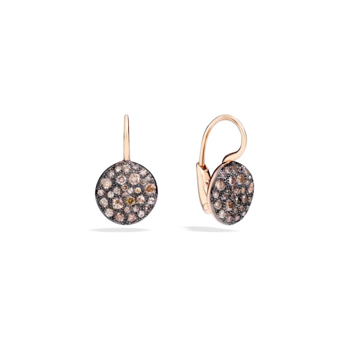 Pomellato Sabbia Rose Gold Diamond Drop Earrings