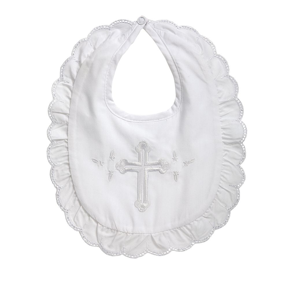 Elegant Baby Christening Girl Bib