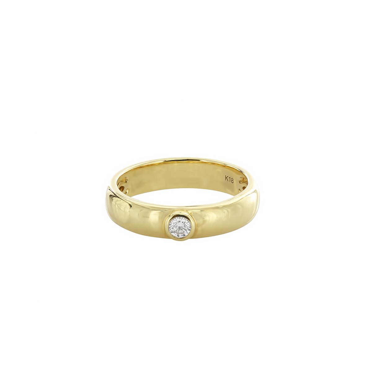 London Collection 18k Gold Bezel Set Diamond Ring