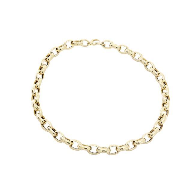 London Collection 14k Yellow Gold Oval Link Chain Necklace