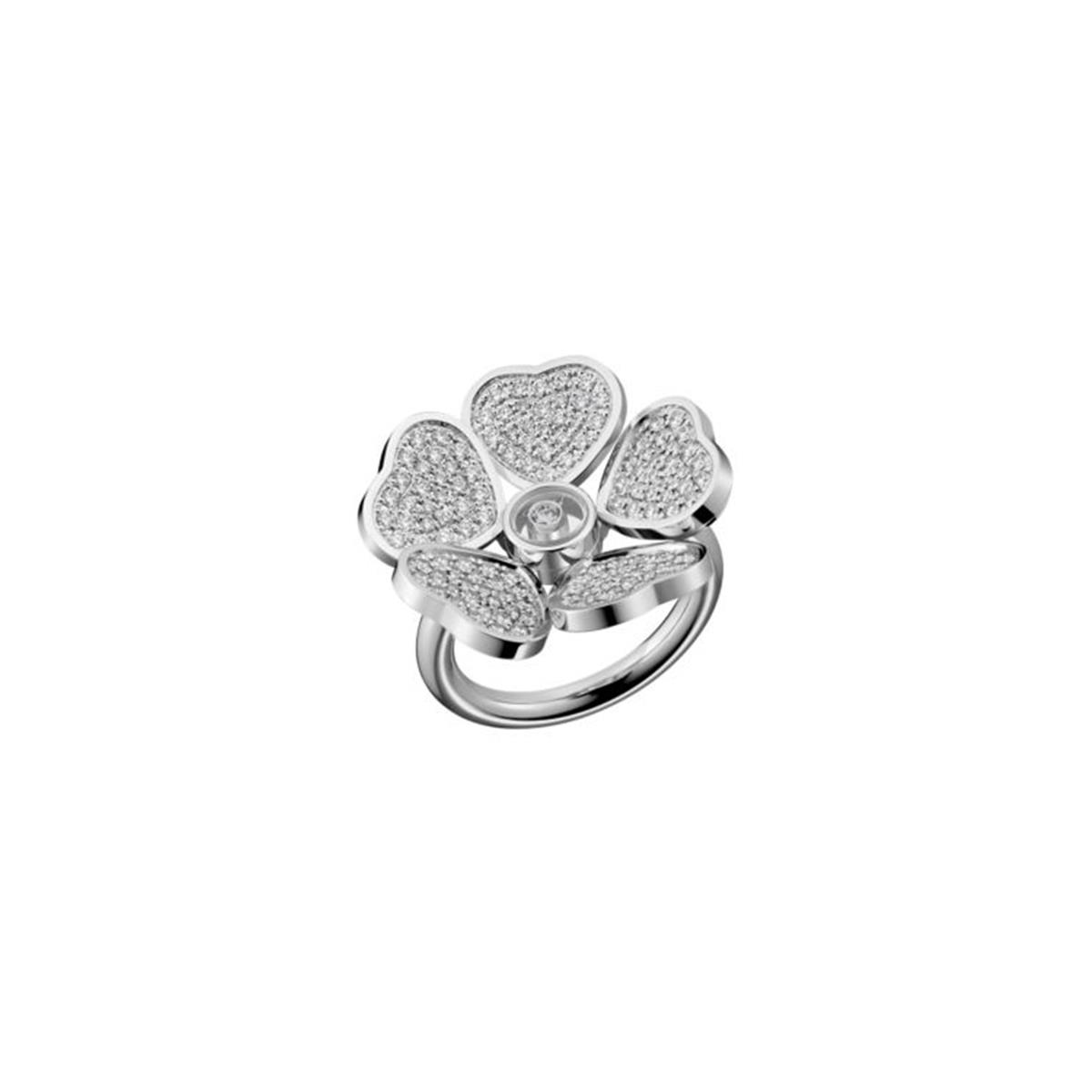 Chopard Happy Hearts Flowers Diamond Heart Ring