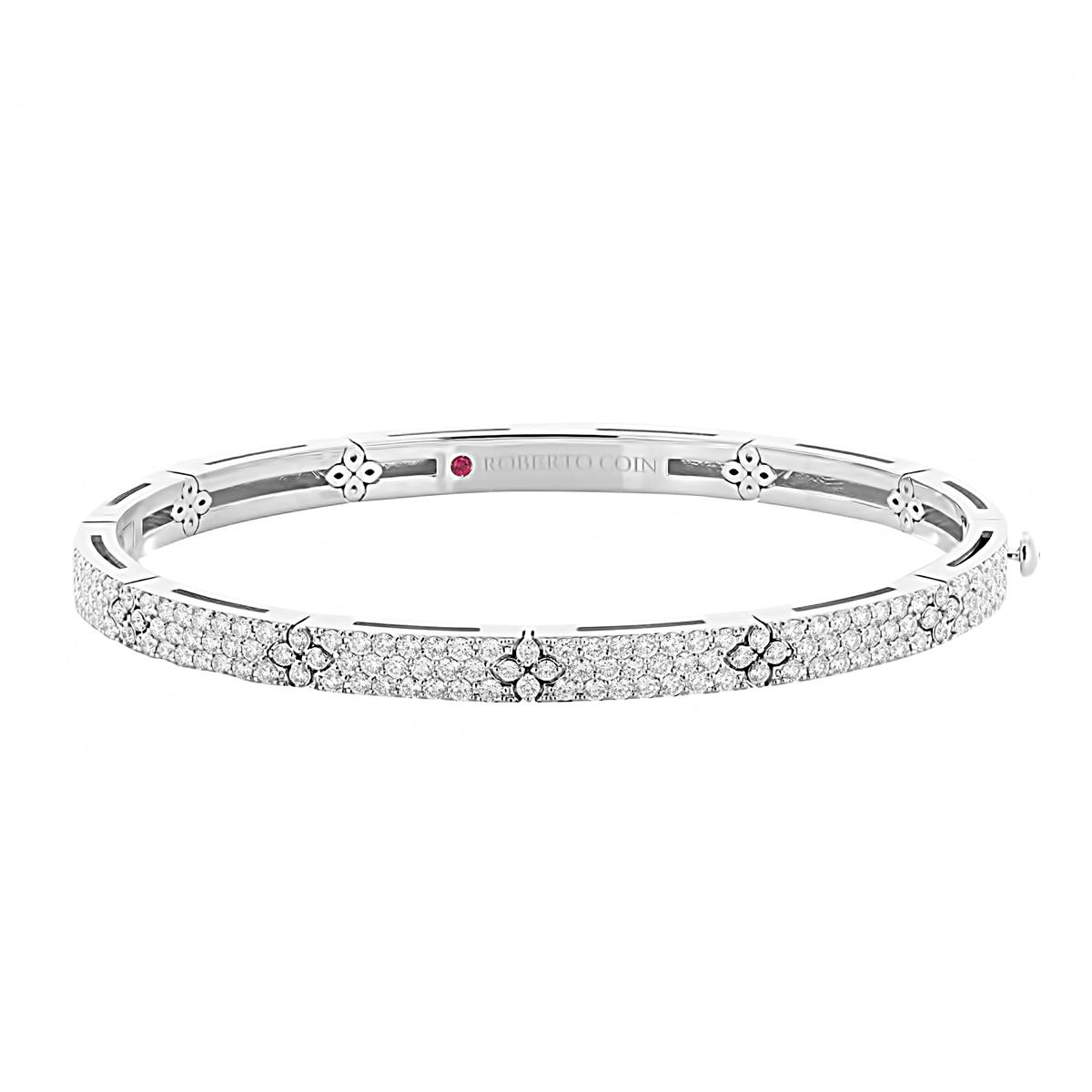 Roberto Coin Love in Verona 18k Pave Diamond Bangle Bracelet