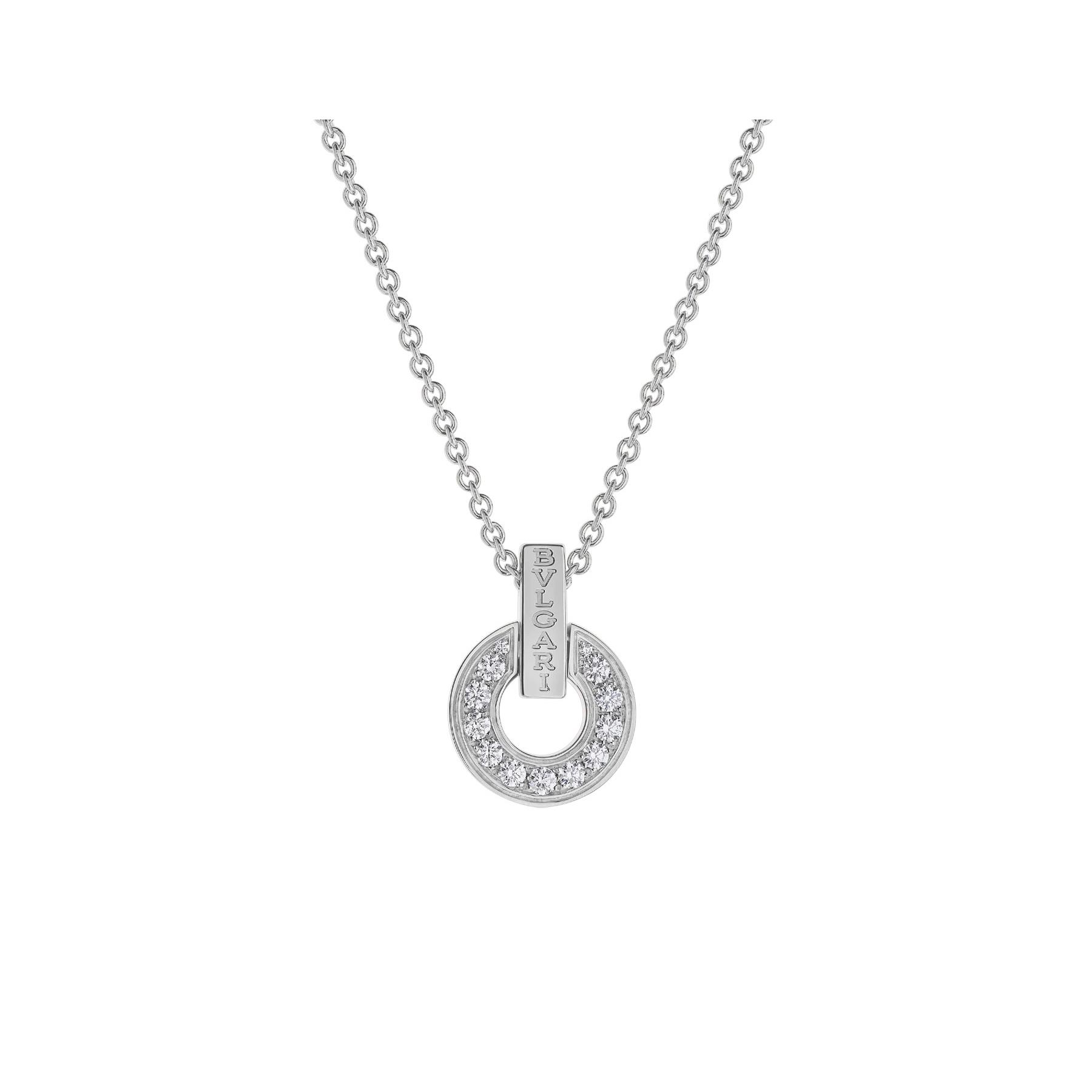 Bvlgari Bvlgari 18k White Gold Pave Diamond Necklace