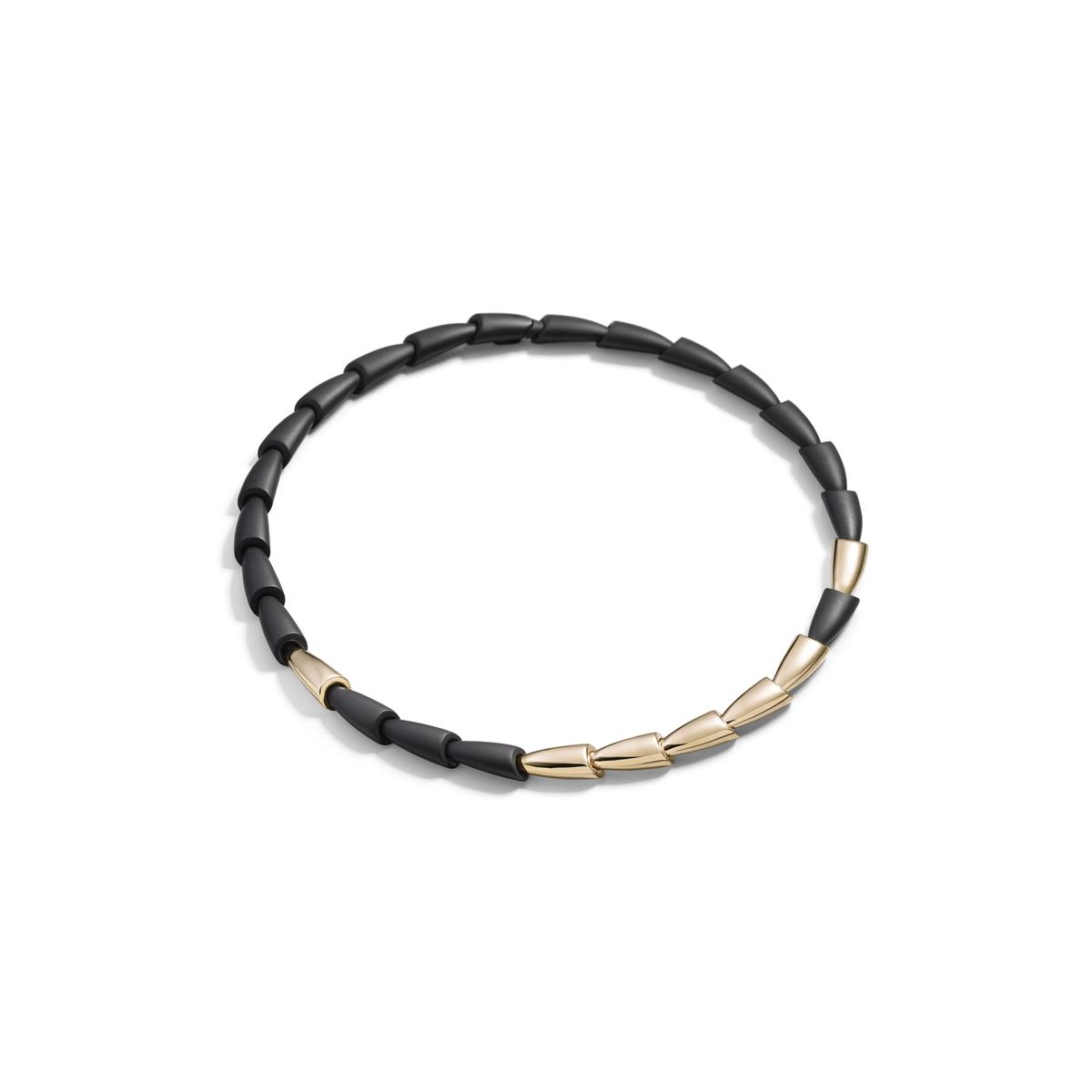 Vhernier Calla 18k Rose Gold and Black Titanium Necklace 