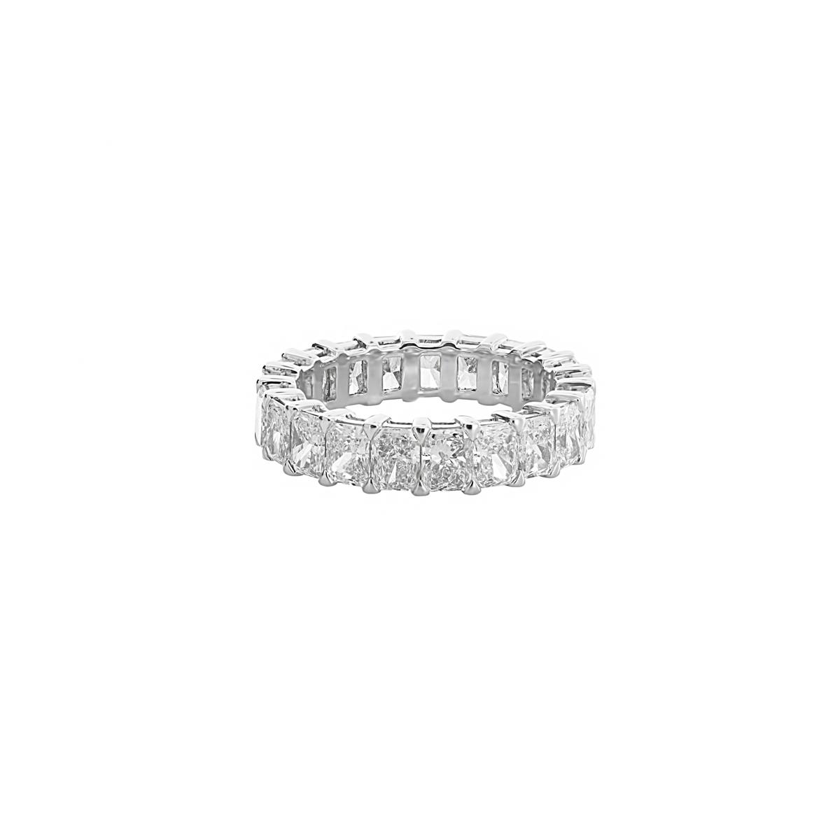 Norman Silverman Platinum 21 Radiant Cut Diamond Eternity Band