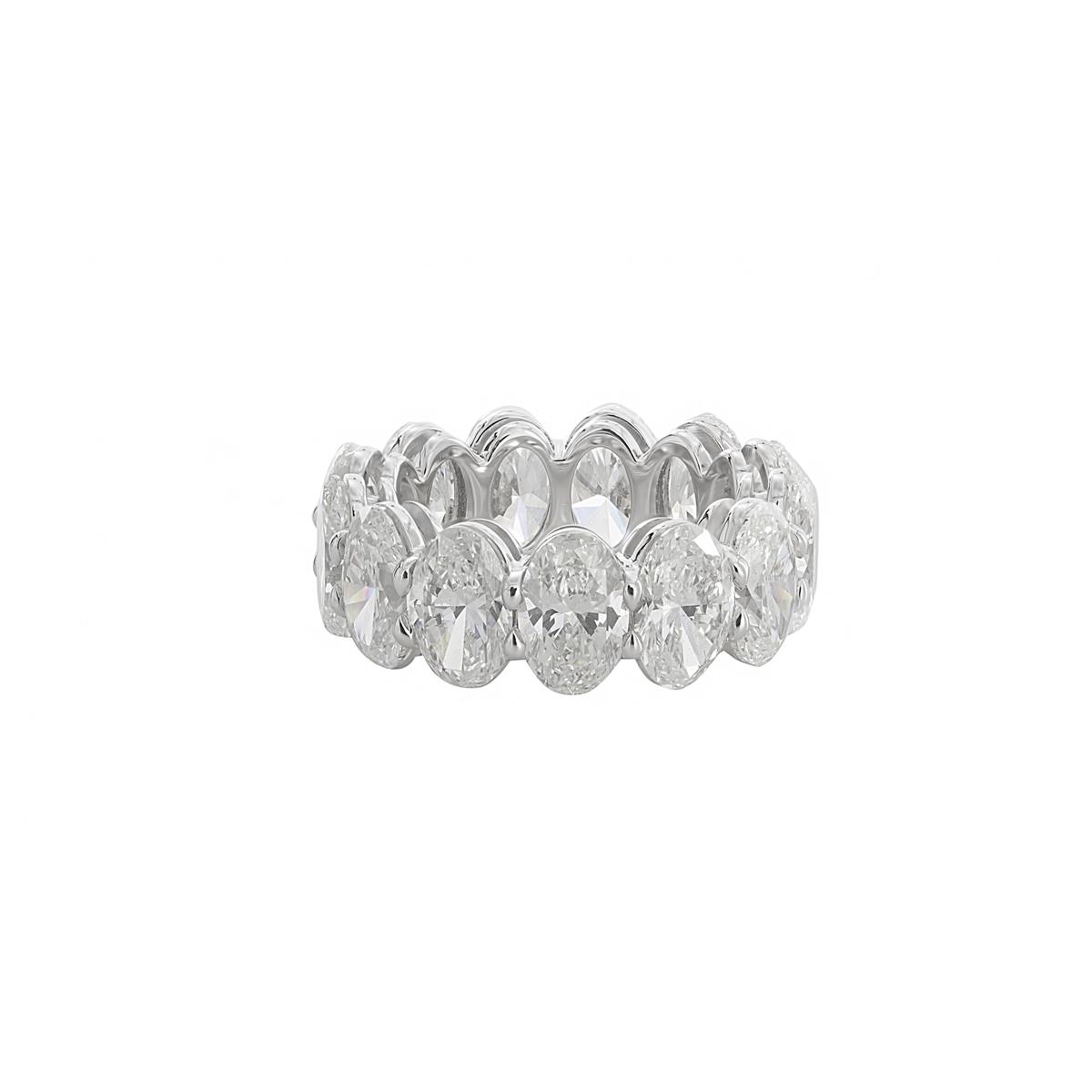 Norman Silverman Platinum Oval Eternity Band