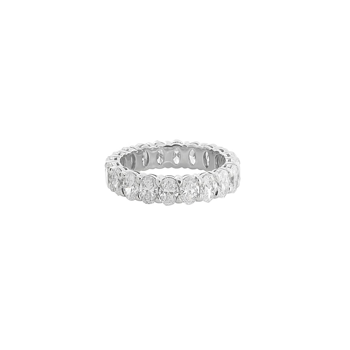 Norman Silverman Platinum 20 Oval Diamond Eternity Band