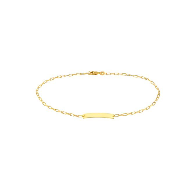 London Collection 14k Yellow Gold Id Anklet