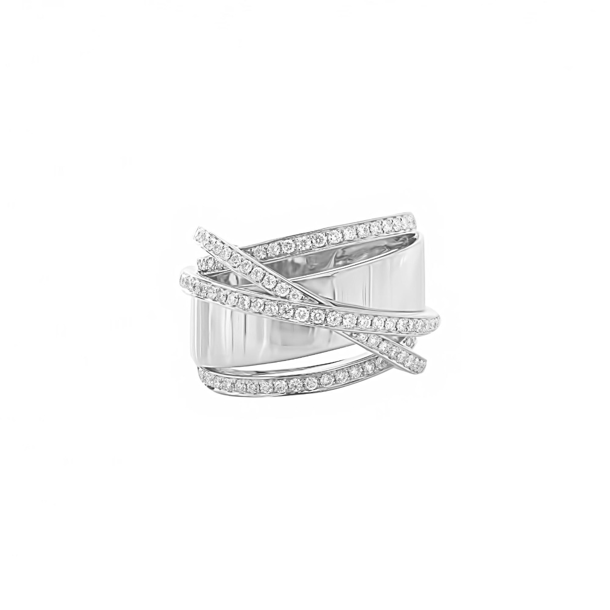 London Collection Diamond Crossover Ring