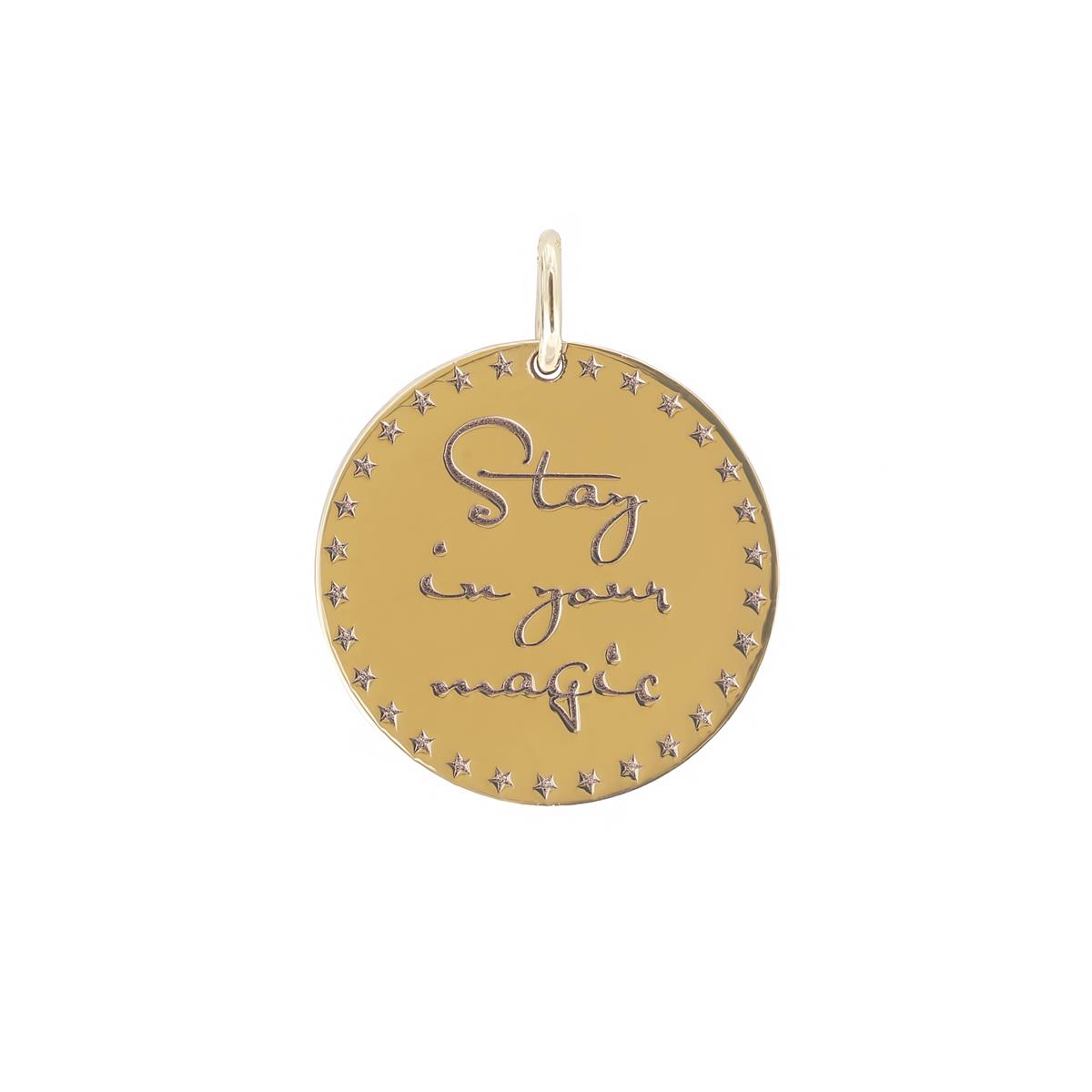 Zoe Chicco 14k Yellow Gold Stay in Your Magic Charm Pendant