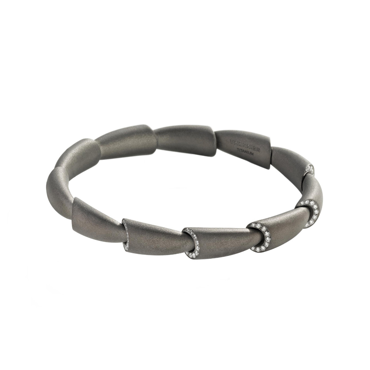 Vhernier Calla Midi Black Titanium Diamond Bracelet