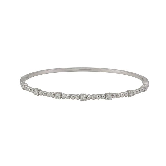 London Collection 18k Gold Diamond Station Bracelet