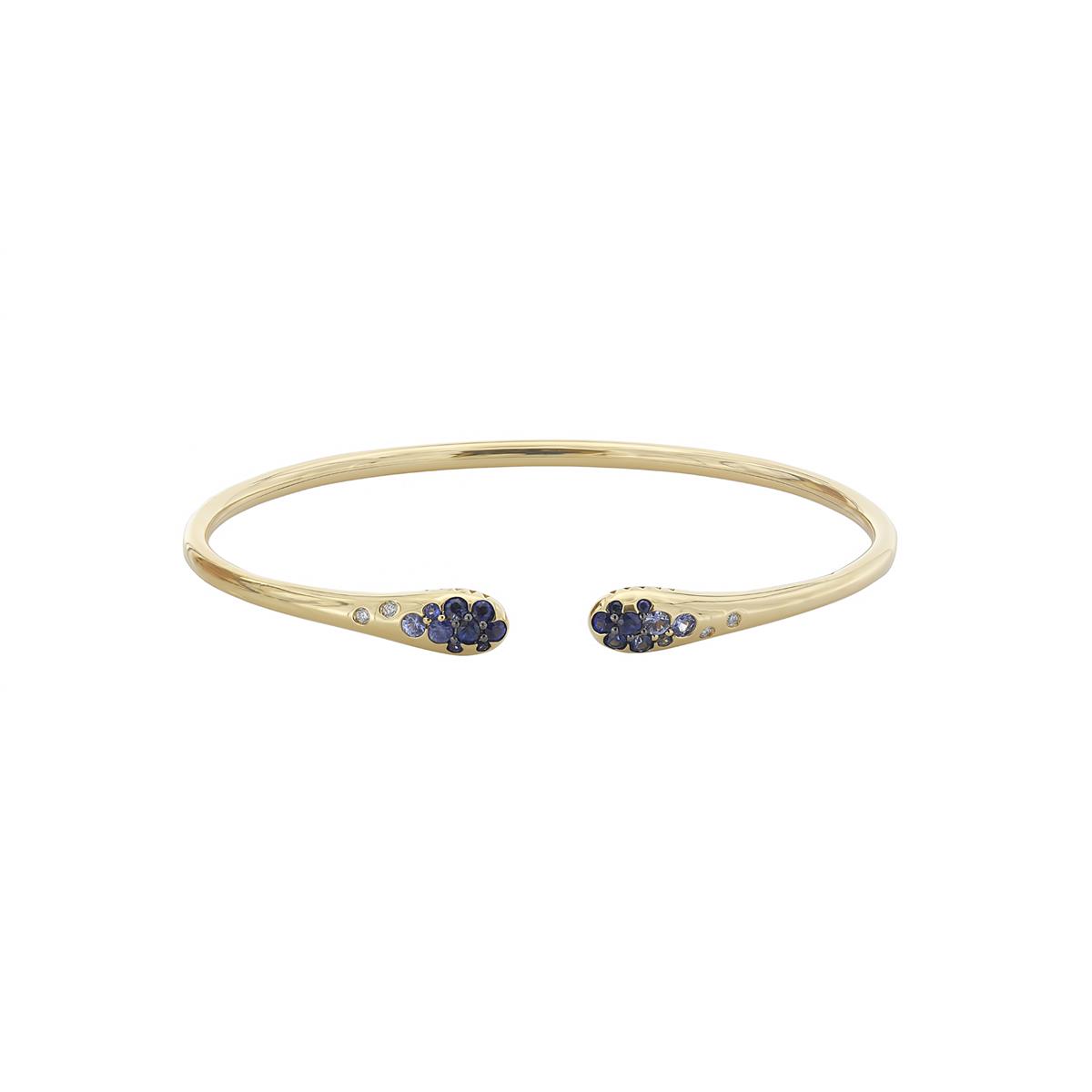  London Collection 18k Yellow Gold Diamond Open Cuff Bracelet