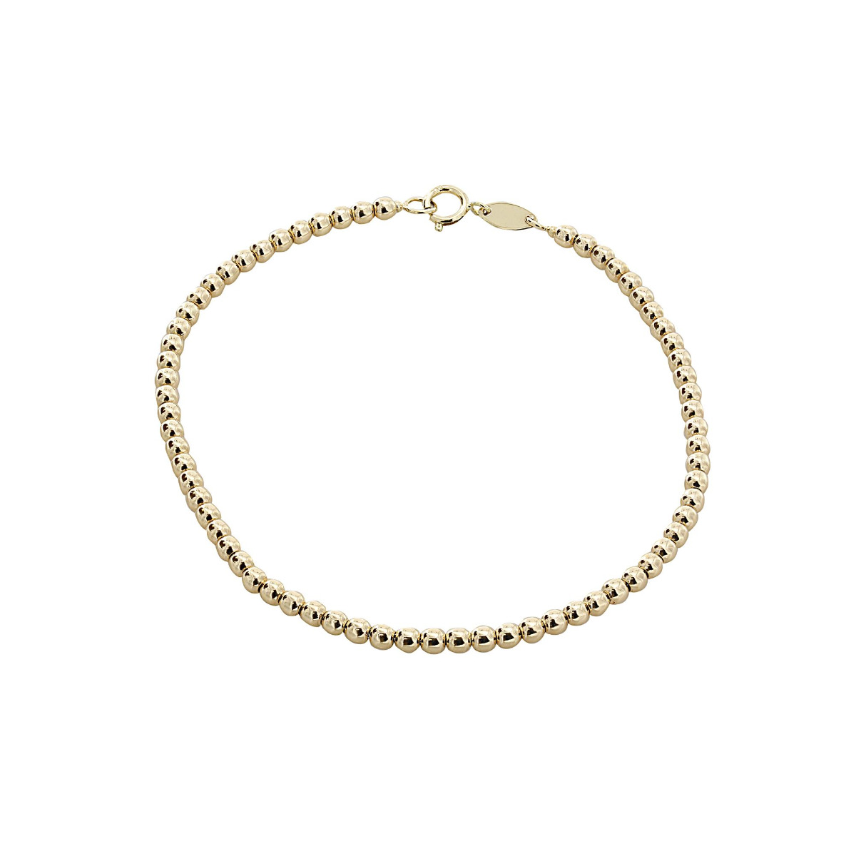 London Collection Yellow Gold 2.5mm Solid Bead Bracelet