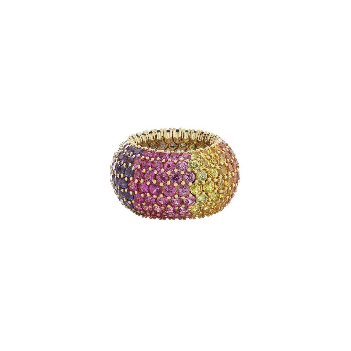 Ringing in Thanksgiving with our rainbow bombe bespoke ring