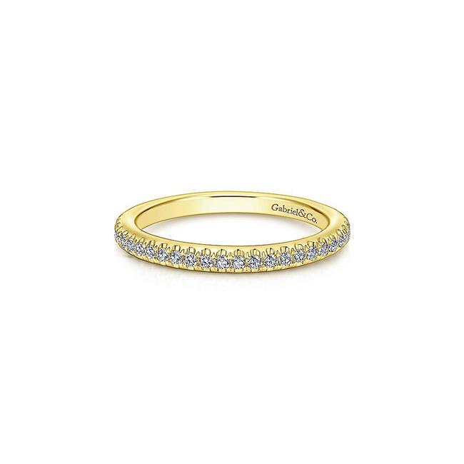 Gabriel & Co Bridal 14k Yellow Gold Diamond Stack Band